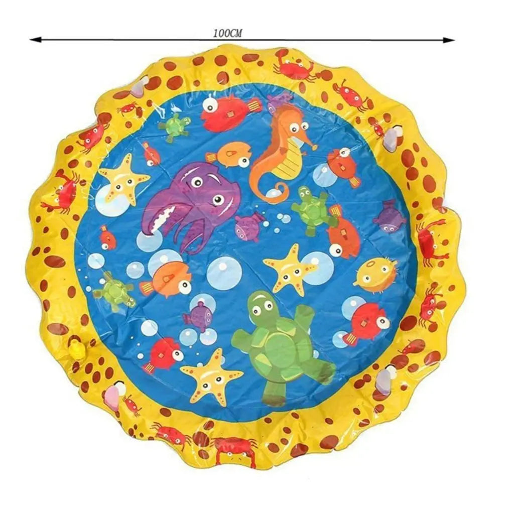 Children Play Spray Mat 100/170cm Beach Inflatable Water Sprinkler Pad Outdoor Game Toy Lawn Swimming Pool Mat Kids Toys