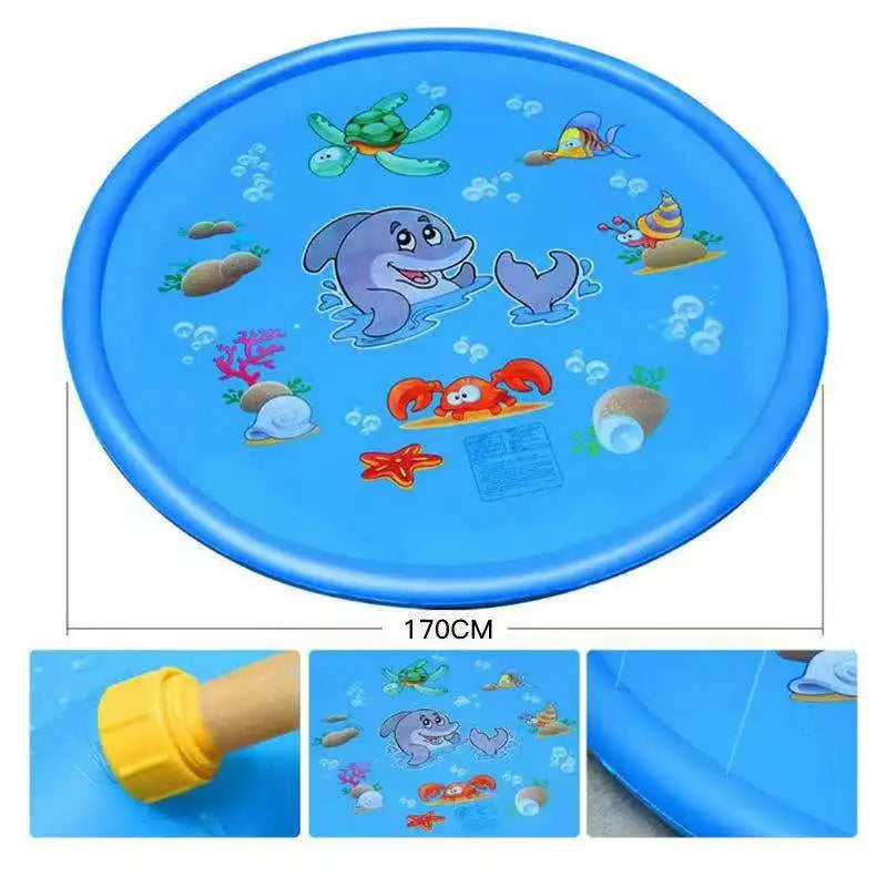 Children Play Spray Mat 100/170cm Beach Inflatable Water Sprinkler Pad Outdoor Game Toy Lawn Swimming Pool Mat Kids Toys