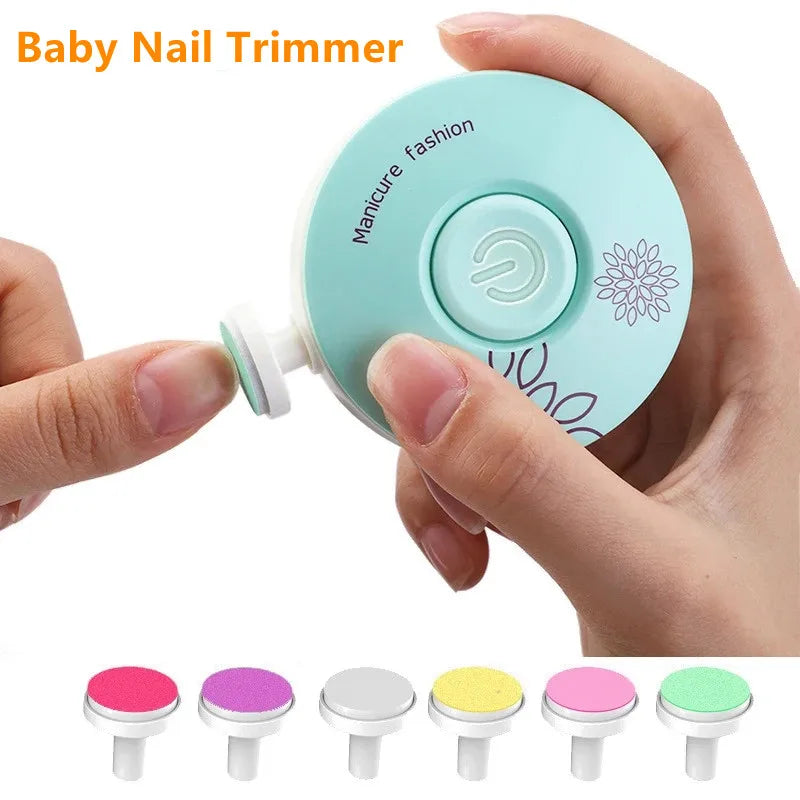 Electric Baby Nail Trimmers Adults Kids Nail Polisher Tool Manicure Scissors Newborn Baby Hygiene Kit Baby Nail Clipper Cutter