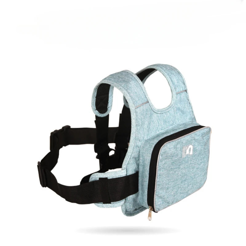 Child Motorcycle Safety Harness with Storage Bag Adjustable Breathable Shoulder Straps for Children Kids Motorbike Seat Belt