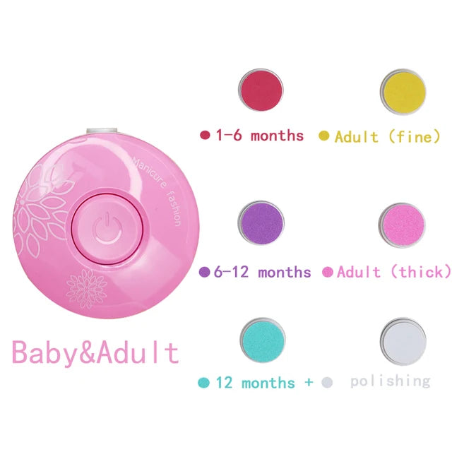 Electric Baby Nail Trimmers Adults Kids Nail Polisher Tool Manicure Scissors Newborn Baby Hygiene Kit Baby Nail Clipper Cutter