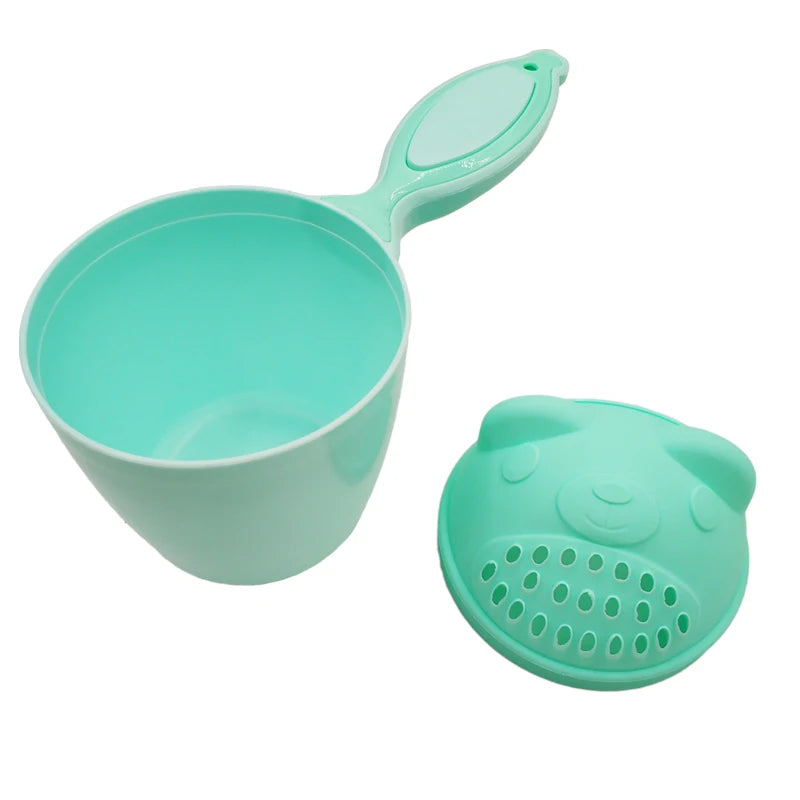 Cute Baby Bath Caps Toddle Shampoo Cup Children Bathing Bailer Baby Shower Spoons Washing Hair Cup Kids Bath Tool