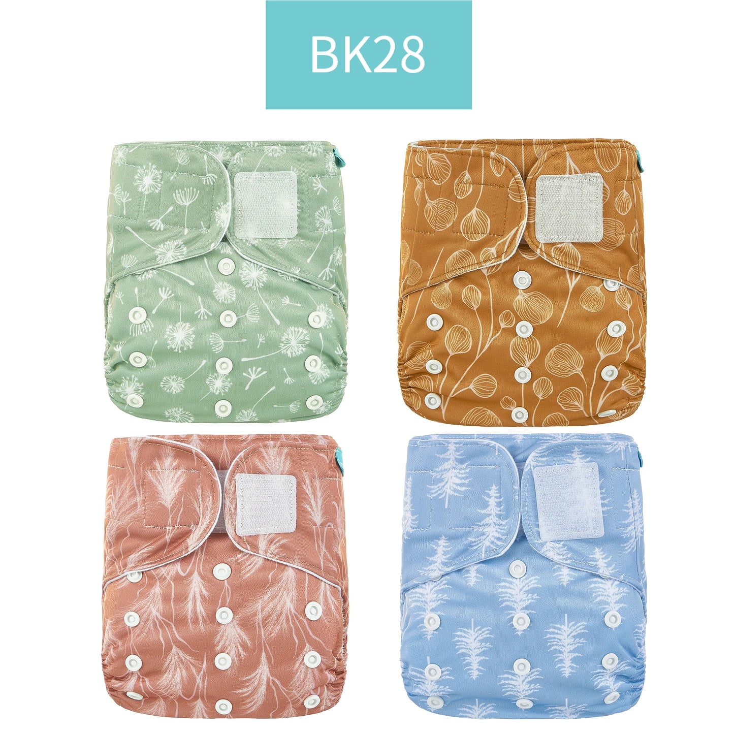 Happyflute 4Pcs/Set Baby Cloth Diaper Pocket Diaper Waterproof Cover Nappies Reusable Washable Adjustable Pocket Fashion Diapers